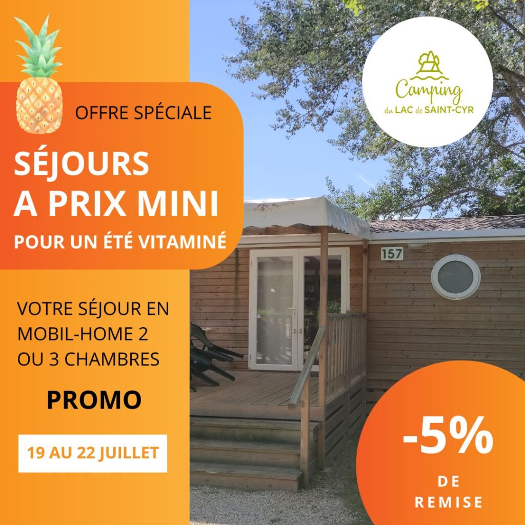 Visuel réseaux sociaux remise -5% séjours du 19 au 22 juillet